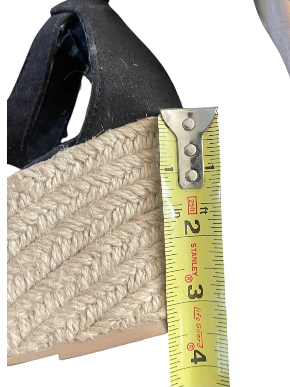 Old Navy sueded bow-tie espadrille wedges with woven jute heel summer casual 8.5